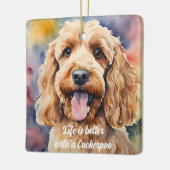 Cockerpoo, het leven is beter met een Cockerpoo Keramisch Ornament (Links)