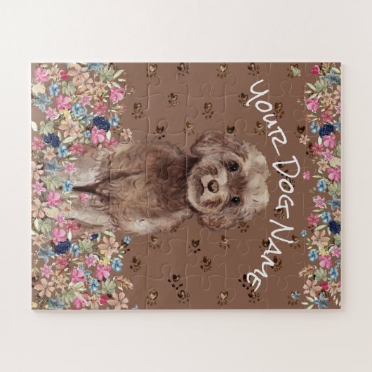 Cockerpoo Spoodle Cockerdole Cockapoo Brown Dog Legpuzzel (Horizontaal)