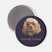 Cockerspaniel charm magneet (Voorkant / Achterkant)