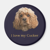 Cockerspaniel charm magneet (Voorkant)
