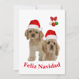 Cockerspaniel Feliz Navidad Kaart