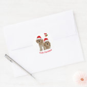 Cockerspaniel Feliz Navidad Ronde Sticker (Envelop)