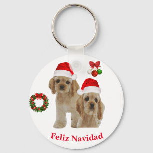 Cockerspaniel Feliz Navidad Sleutelhanger