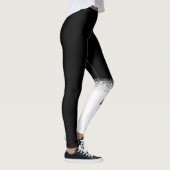 Cockerspaniel in zwart-wit- en aangepaste tekst leggings (Rechts)