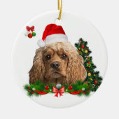 Cockerspaniel Kerstmis Keramisch Ornament (Voorkant)