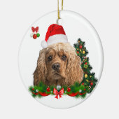 Cockerspaniel Kerstmis Keramisch Ornament (Links)
