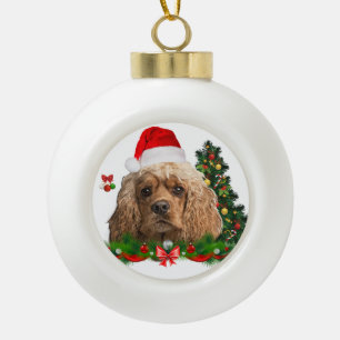 Cockerspaniel Kerstmis Keramische Bal Ornament
