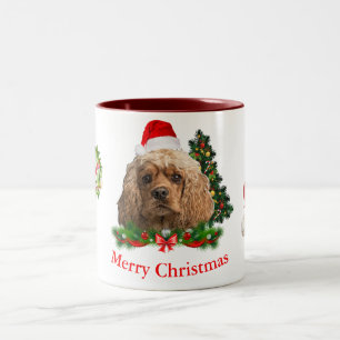 Cockerspaniel Kerstmis Tweekleurige Koffiemok