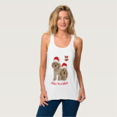 Cockerspaniel met Kerstmis T-Shirt (Volledige Voorkant)