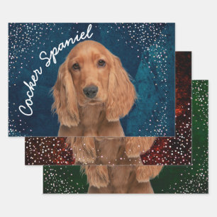 Cockerspaniel — papierbladen voor het oppakken inpakpapier vel