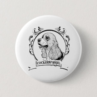 Cockerspaniel T-shirt Ronde Button 5,7 Cm