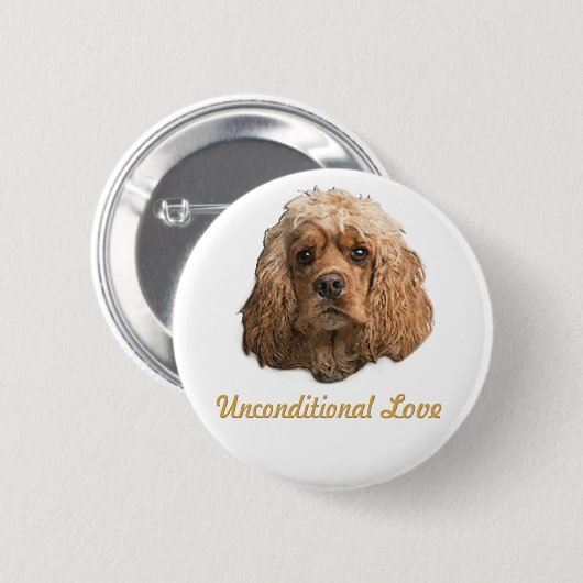 cockerspaniels ronde button 5,7 cm (Voorkant /achterkant)