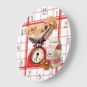 Cockerspanje en retro-schaal grote klok (Hoek)