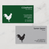 Cockersymbool - Wit op Donkergroen 02481c Visitekaartje (Voorkant / Achterkant)