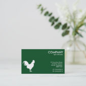 Cockersymbool - Wit op Donkergroen 02481c Visitekaartje (Staand voorkant)