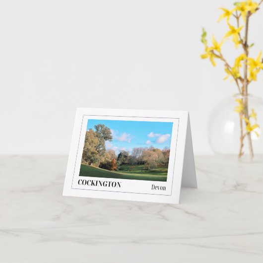 Cockington Country Park, Torquay, Devon Kaart (Gele Bloem)