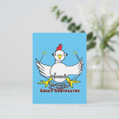 Cockky Contractor Briefkaart (Staand voorkant)