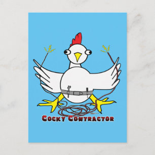 Cockky Contractor Briefkaart