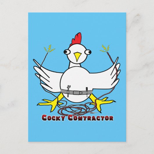Cockky Contractor Briefkaart (Voorkant)