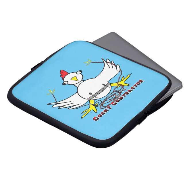 Cockky Contractor Laptop Sleeve (Voorkant top)