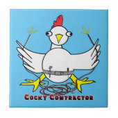 Cockky Contractor Tegeltje (Voorkant)