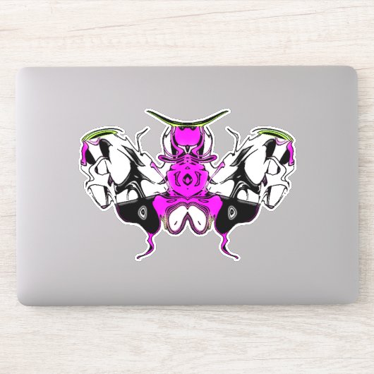 Cockky-vlindermot 2 sticker (Computer)