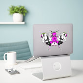 Cockky-vlindermot 2 sticker (Laptop op bureau)