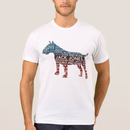 Cockney Bull Terrier Typografie T-shirt