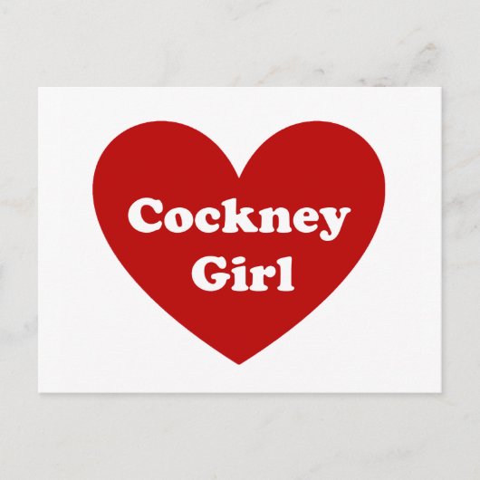 Cockney Girl Briefkaart (Voorkant)
