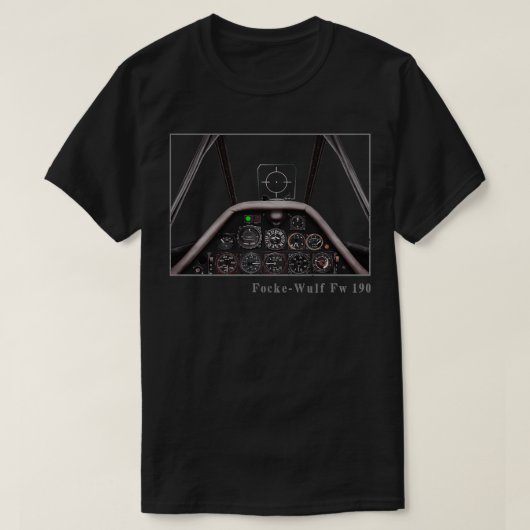 Cockpit Instruments FW190 jager vliegtuig WW2 T-shirt (Design voorkant)