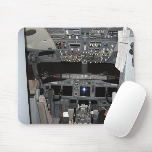 Cockpit Jet Vliegtuig Muismat (Met muis)