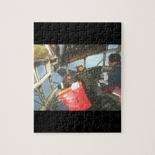 Cockpit van C-130 Hercules_Militair Vliegtuig Legpuzzel (Verticaal)