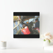 Cockpit van C-130 Hercules_Militair Vliegtuig Vierkante Klok (Huis)