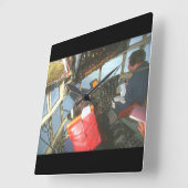 Cockpit van C-130 Hercules_Militair Vliegtuig Vierkante Klok (Hoek)