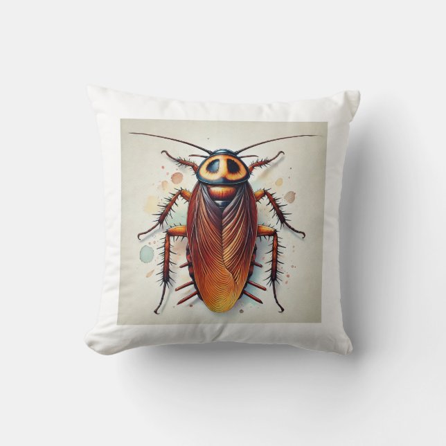 Cockroach 051024IREF234 - Watercolor Kussen (Voorkant)