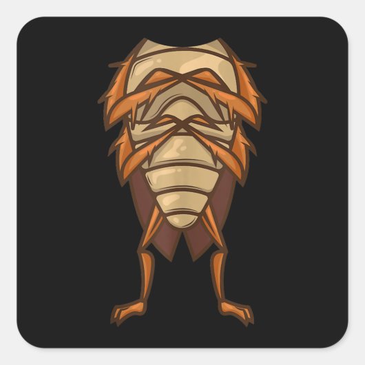 Cockroach Costume Halloween Easy Cosplay Vierkante Sticker (Voorkant)