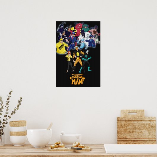 Cockroach Man Villains Poster (Keuken)