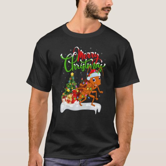 Cockroach Xmas Decoraties Santa Cockroach Christus T-shirt (Voorkant)