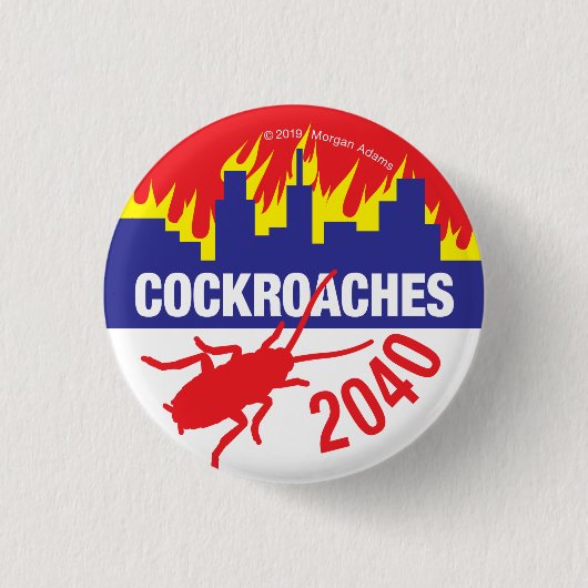 Cockroaches 2040 Button (Voorkant)