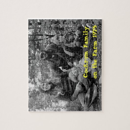 Cockrum Familie op het Boerderij 1975 Legpuzzel (Verticaal)