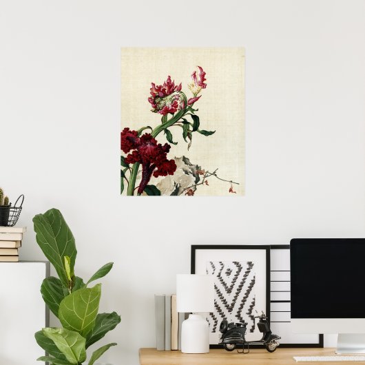 Cock's Comb Flower Fine Art Poster (Thuiskantoor)