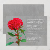 Cockscomb Wedding Invitations Kaart (Voorkant / Achterkant)