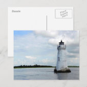 Cockspur Island LIghthouse Briefkaart (Voorkant / Achterkant)