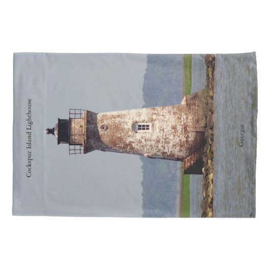 Cockspur Island Vuurtoren kussensloop (Achterkant)