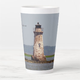 Cockspur Island Vuurtoren latte mok