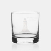 Cockspur Island vuurtoren rotsglas Whisky Glas (Achterkant)