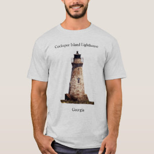 Cockspur Island Vuurtoren shirt zwarte belettering