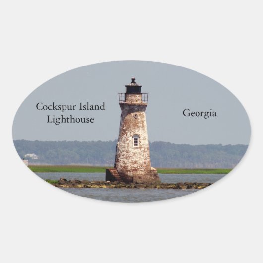 Cockspur Island Vuurtoren sticker (Voorkant)