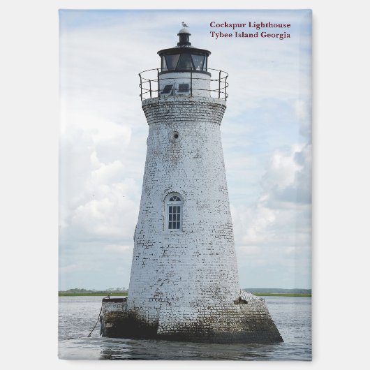 Cockspur Lighthouse Tybee Island, Georgia Magneet (Voorkant)