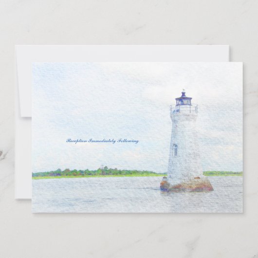 Cockspur Lighthouse Waterverf Weddenschap Kaart (Achterkant)